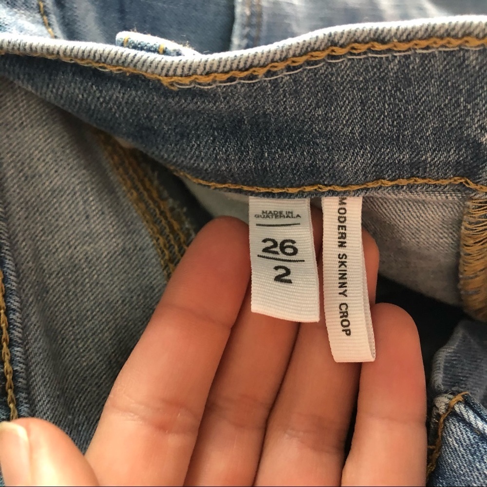 LOFT Modern Skinny Cropped Jeans size 26 - Picture 6 of 6